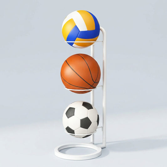 Sports Ball Storage Rack - Removable Garage Ball Organizer, Vertical Sports Display Stand for Volleyball, Football, Basketball and Soccer Ball