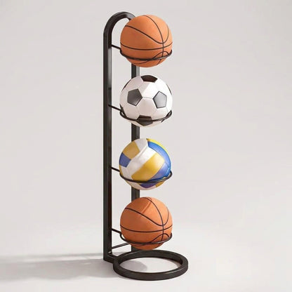 Sports Ball Storage Rack - Removable Garage Ball Organizer, Vertical Sports Display Stand for Volleyball, Football, Basketball and Soccer Ball
