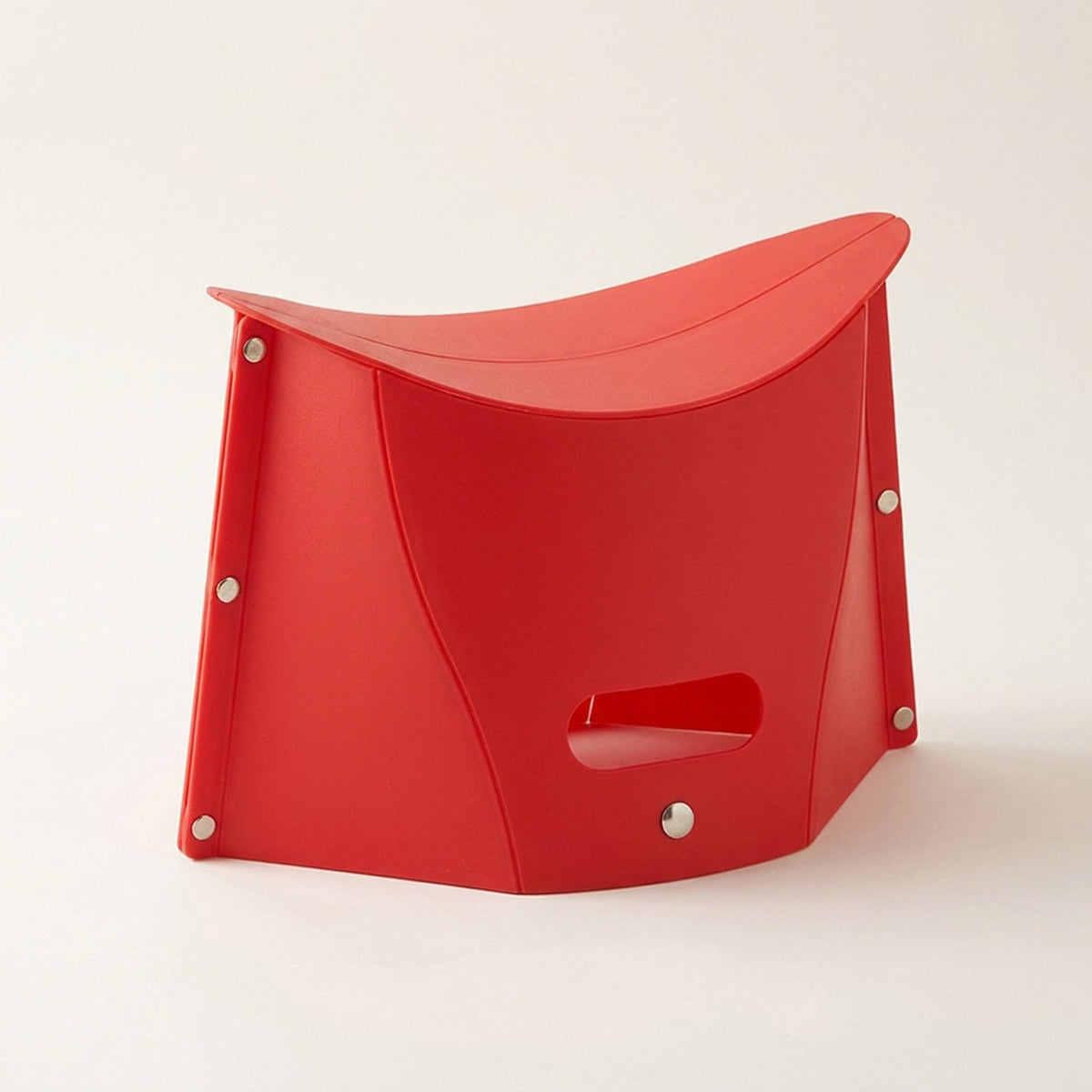 Folding Camp Stool - Ultra-Slim Portable Seat That Folds Flat for Camping, Fishing, Travel and Lines