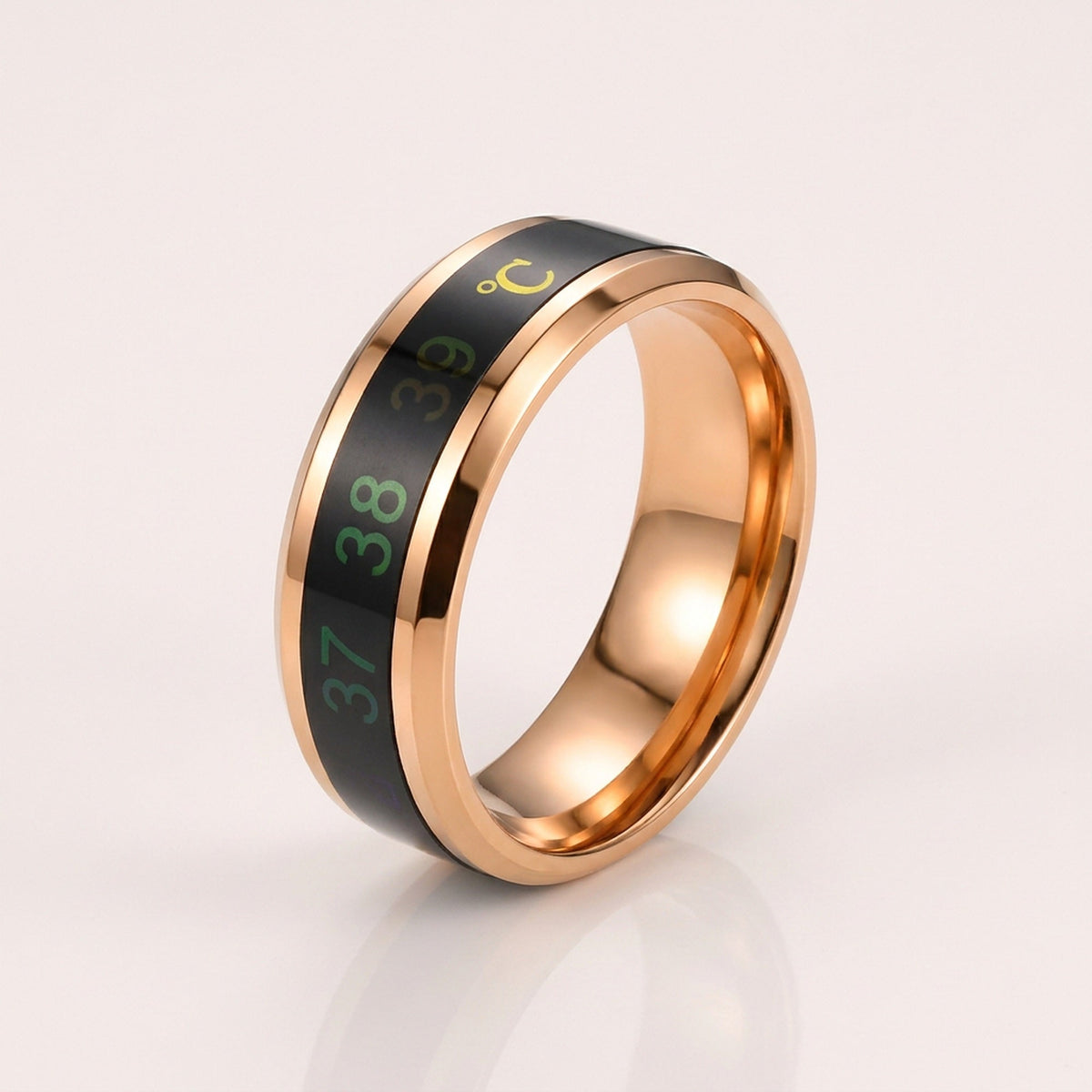 Temperature Mood Ring – Stainless Steel Color Changing Ring for Men & Women