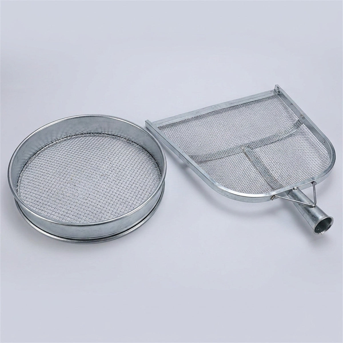 Garden Sieve & Sifting Scoop Set – Heavy-Duty Steel Riddle and Scoop for Soil, Sand and Compost