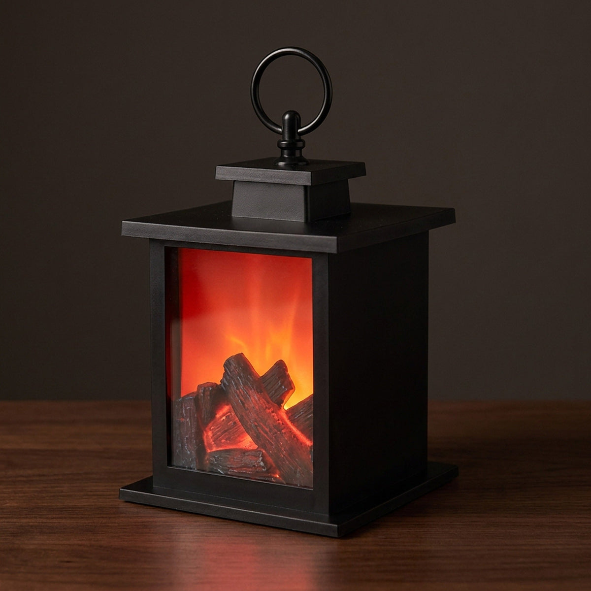 Retro Fireplace Lantern – Flickering Flame Night Light for Christmas Charm, USB/Battery-Powered Holiday Décor