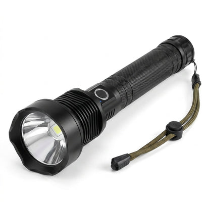 LED Rechargeable Tactical Laser Flashlight - 90000 Lumens High Powered and Waterproof Flash Light