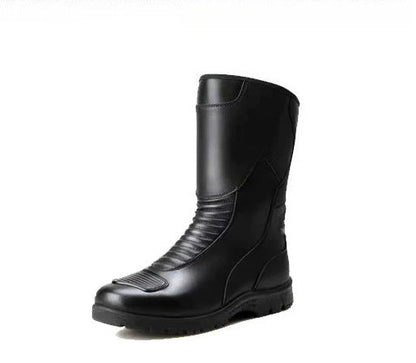 Men’s Classic Motocross Motorcycle Boots – Waterproof Touring Footwear with Reinforced Heel and Toe for Rugged Ride Comfort & Style