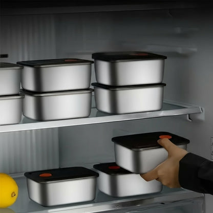Stainless Steel Airtight Food Containers – Leakproof Lunch Boxes for Meal Prep, Fruits, Snacks & Office Storage