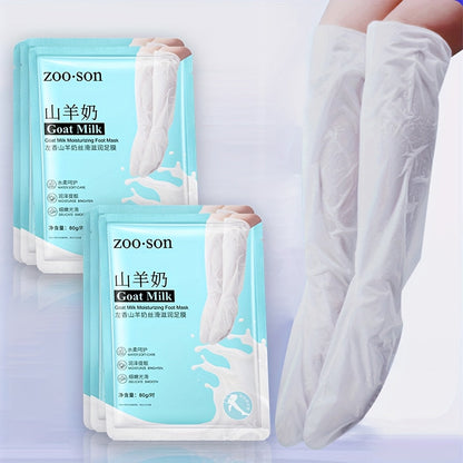 Goat Milk Foot and Hand Mask 6 Pairs – Hydrating and Moisturizing Treatment for Soft, Smooth Skin and Intensive Repair Therapy