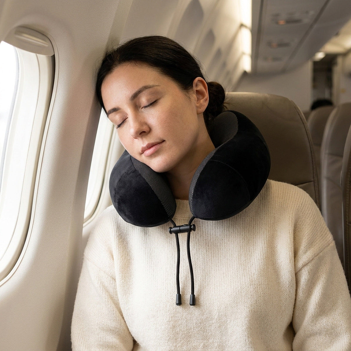 U-Shaped Memory Foam Neck Pillow – Soft Ergonomic Travel Pillow with Cervical Support for Airplanes, Sleeping, Relaxation and Neck Comfort