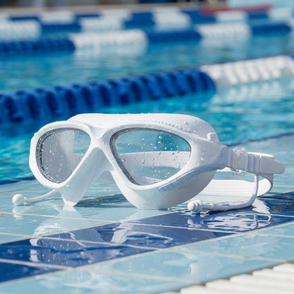 Anti-Fog Waterproof Swimming Goggles – Large Frame Swim Gear for Men & Women, Comfortable Fit & Clear Vision