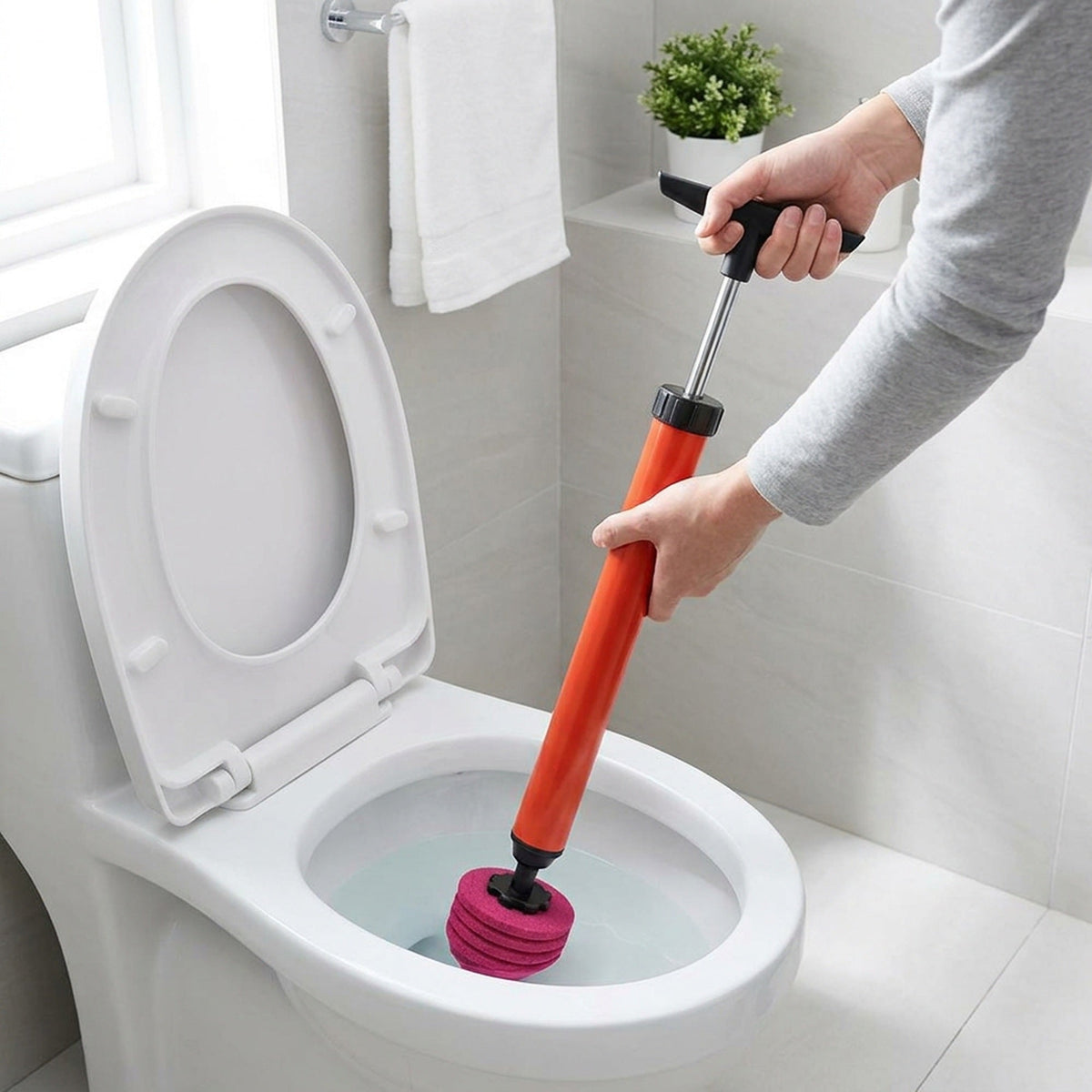 High-Pressure Silicon Toilet Plunger – Powerful One-Shot Solution for Fast & Easy Drain and Pipe Unblocking