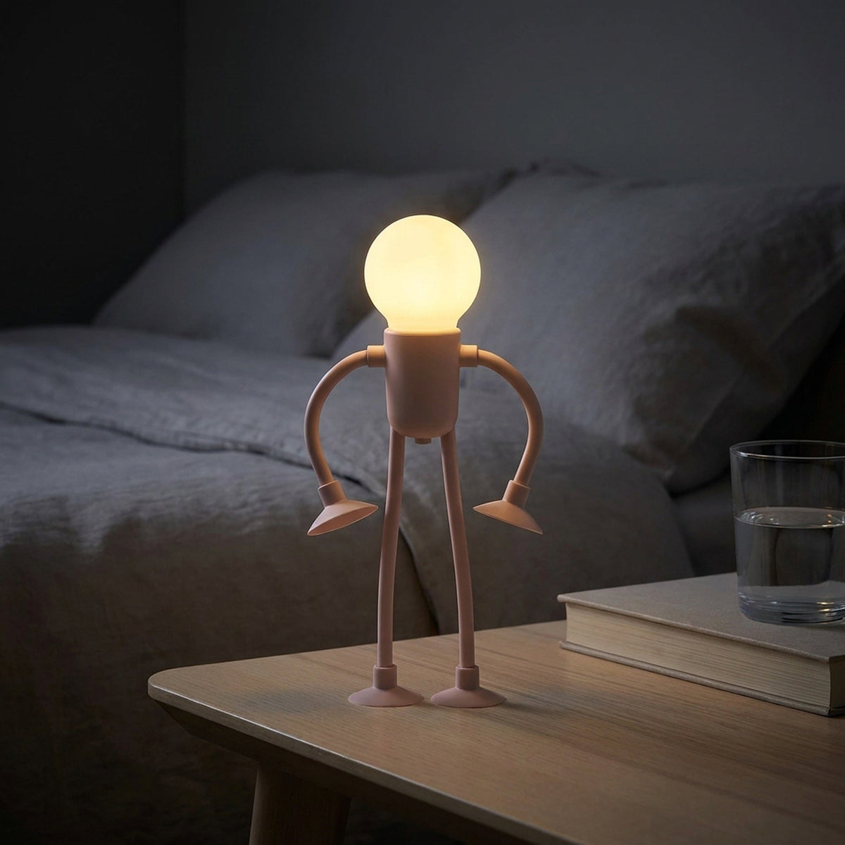 DIY Flexible Sportsman Nightlight – Adjustable Fun Suction Cup Lamp for Bedroom & Holiday Decor