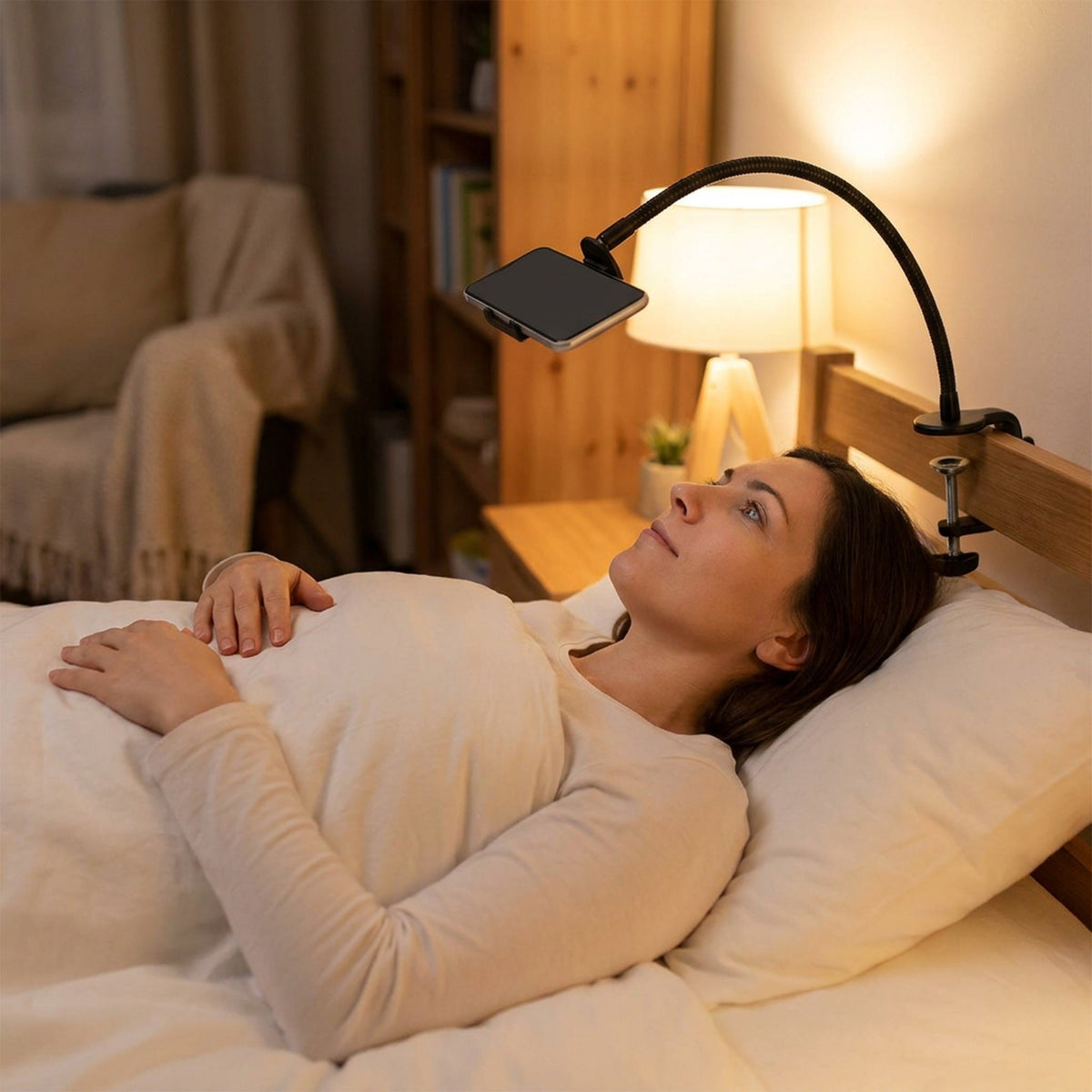 Rotating Universal Phone Stand – 360° Desktop Smartphone Holder for Lazy Viewing in Bed, Ideal Gift for Tech-Lovers and Everyday Use