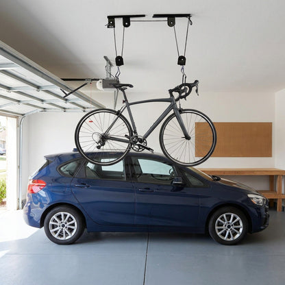 Ceiling-Mounted Bike Hoist – Heavy-Duty Pulley System for Garage Storage & Easy Lifting