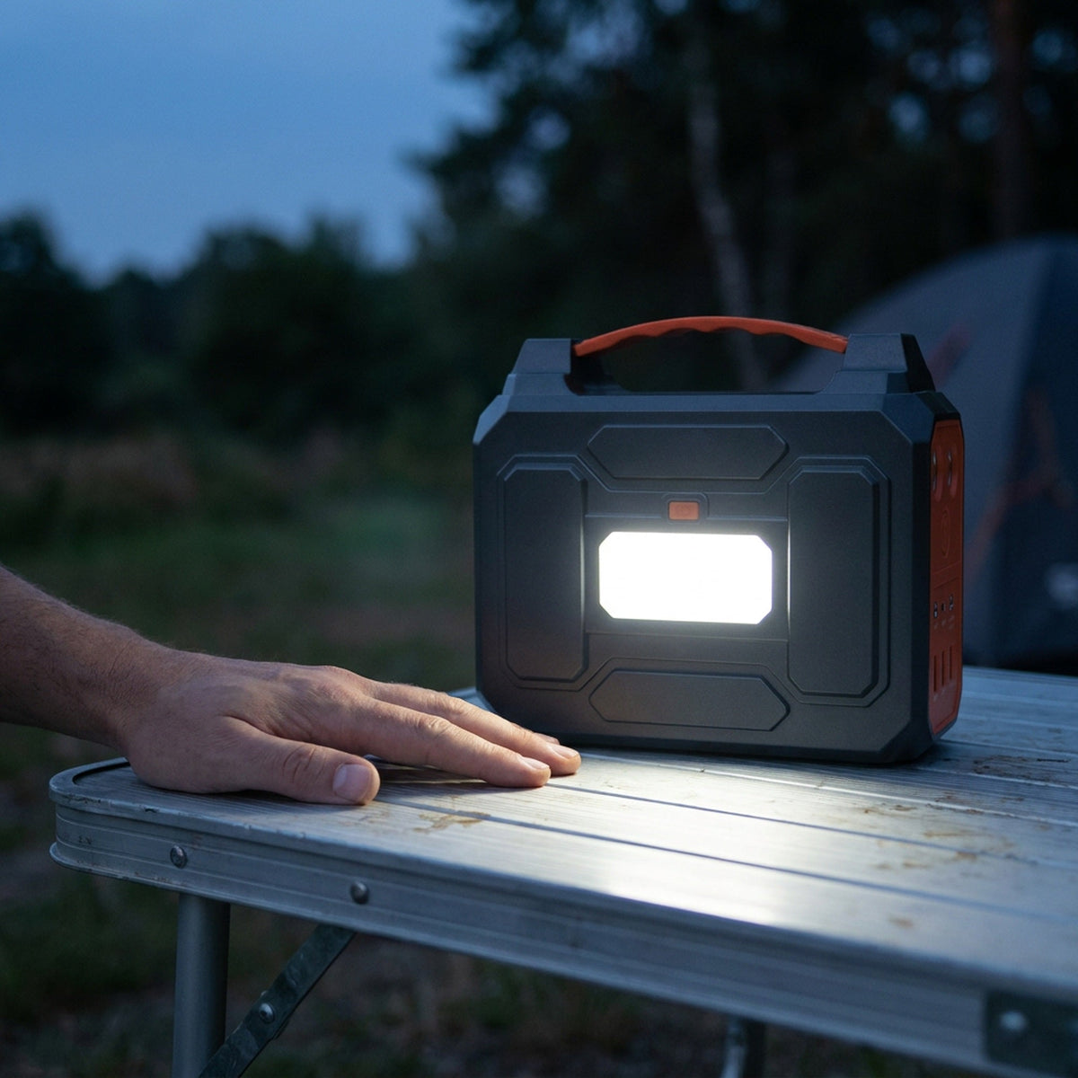 High-Capacity Portable Power Station – 39600mAh 146Wh Solar Generator with Dual AC Outlets, USB-C, LED for Outdoor & Emergency Use