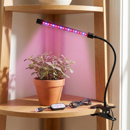 Full Spectrum LED Grow Light – USB Indoor Plant Growth Lamp with Timer and Dimmable Settings for Potted Flowers