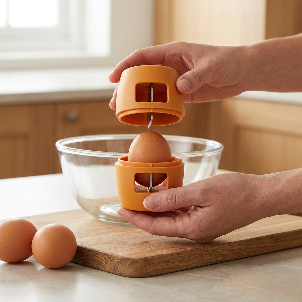 Egg Tool Set – 3-Piece , Shell Opener, Cracker, and Separator for Efficient Cooking