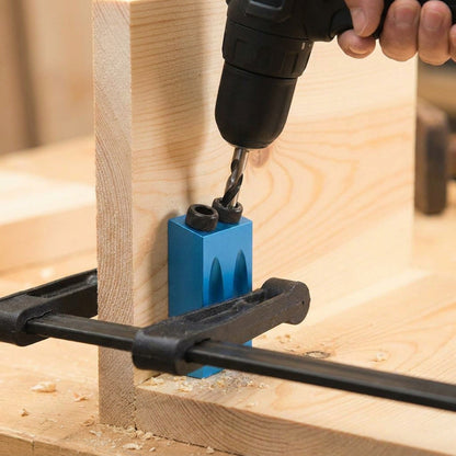 Woodworking Angle Drill Guide Tool Puncher Positioner - Increase Your Woodworking Efficiency with 15-Degree Pocket Hole Jig
