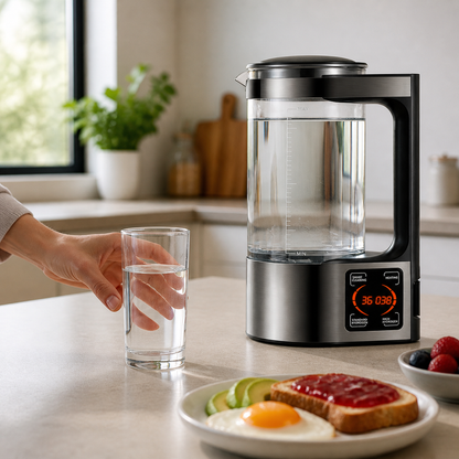 V8 Hydrogen Water Pitcher with Heating & Smart Cleaning