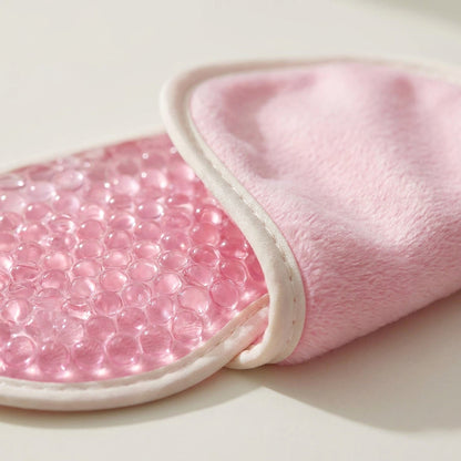 Reusable Gel Eye Mask – Cooling Cold Compress for Puffy Eyes, with Soft Plush Reverse Side