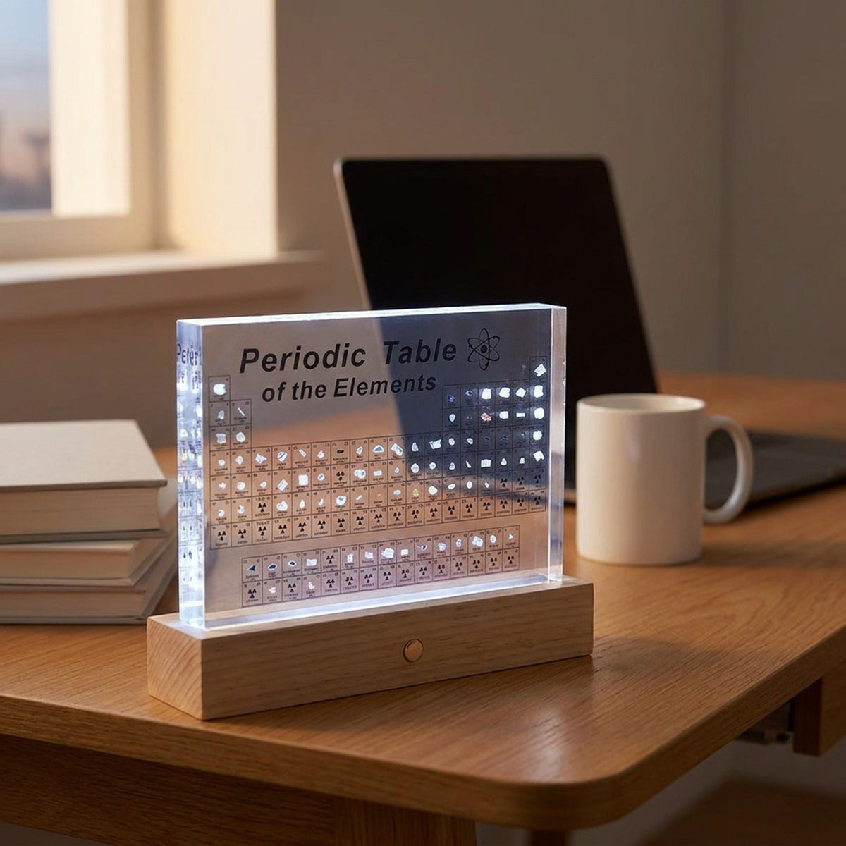 Acrylic Periodic Table with Real Elements – Perfect Gift for Science Enthusiasts & Students