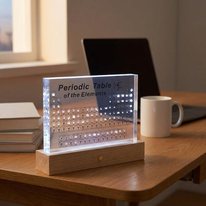 Acrylic Periodic Table with Real Elements – Perfect Gift for Science Enthusiasts & Students