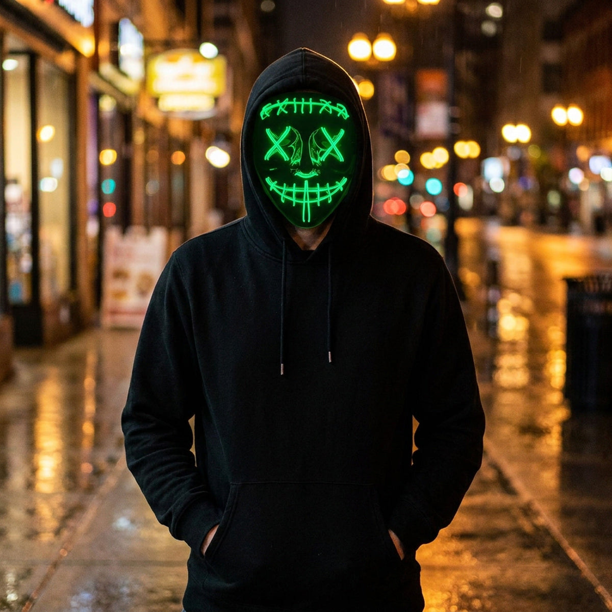 LED Halloween Mask - Light Up Mask for Festival & Cosplay