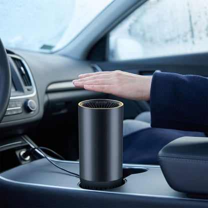Portable Car Heater & Defroster - 12V Plug-In Cup Holder Heater and Fan with Suction Mount