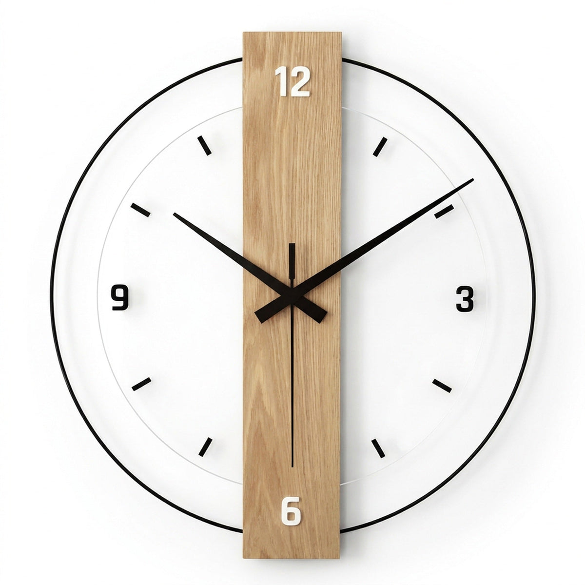 Nordic Minimalist Wall Clock – Modern Silent Living Room Clock for Home, Restaurant & Interior Aesthetic Decor
