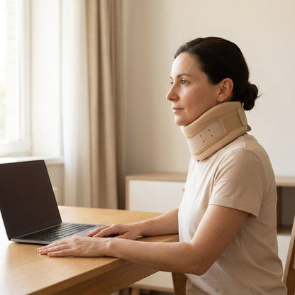 Neck Brace - Comfortable Spine Aligned & Breathable Design Cervical Collar