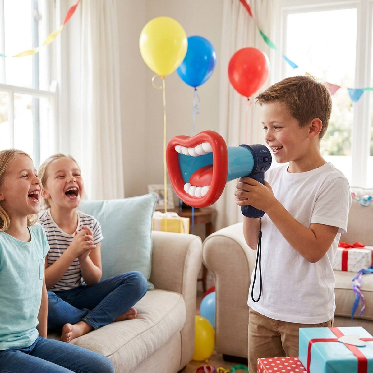 Big Mouth Voice Changer Megaphone Toy – Funny Voice Changing Microphone with Recording for Kids & Adults