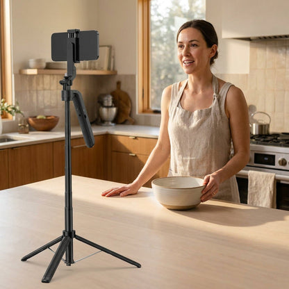 Auto Face-Tracking Phone Tripod & Selfie Stick – Motorized 360° Head, Extends to 70.9 in (180 cm), No App Needed
