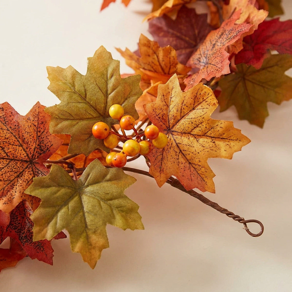 Autumn Maple Leaf Garland – 6.6 ft Artificial Fall Vine for Mantel, Staircase and Thanksgiving Table