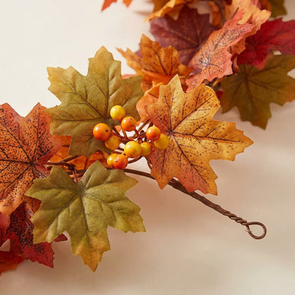 Autumn Maple Leaf Garland – 6.6 ft Artificial Fall Vine for Mantel, Staircase and Thanksgiving Table