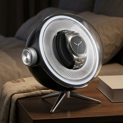 Luxury Automatic Watch Winder – Zero Magnetism Silent Storage Box with LED for Mechanical Watches, Bedside Display, or Gift Showcase