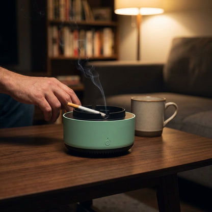 Odor Air Purifier Ashtray - Smoke Removal & Anion Purification Ashtray