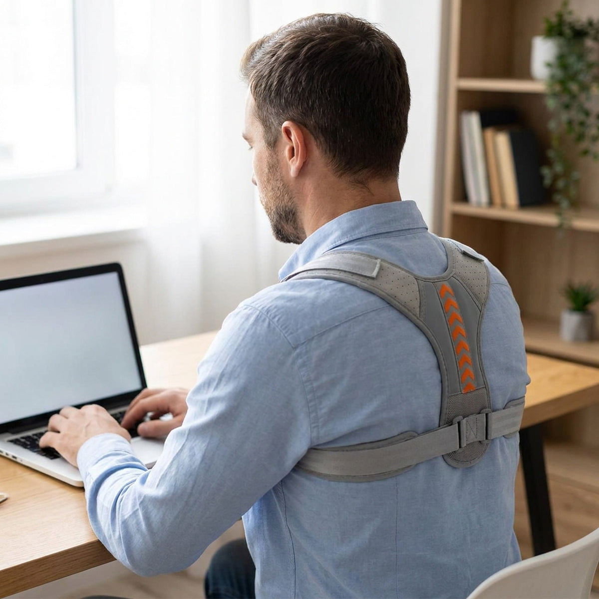 Adjustable Shoulder Posture Support Brace, Padded Figure-Eight Harness