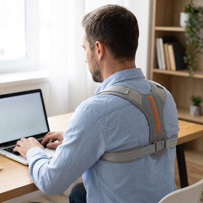 Adjustable Shoulder Posture Support Brace, Padded Figure-Eight Harness