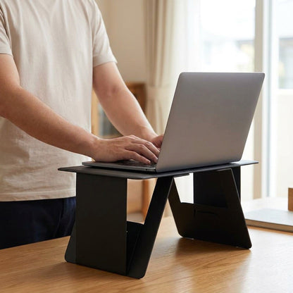 Paper-Thin Folding Laptop Riser - Portable Sit-Stand Desk for Desk, Bed and Lap