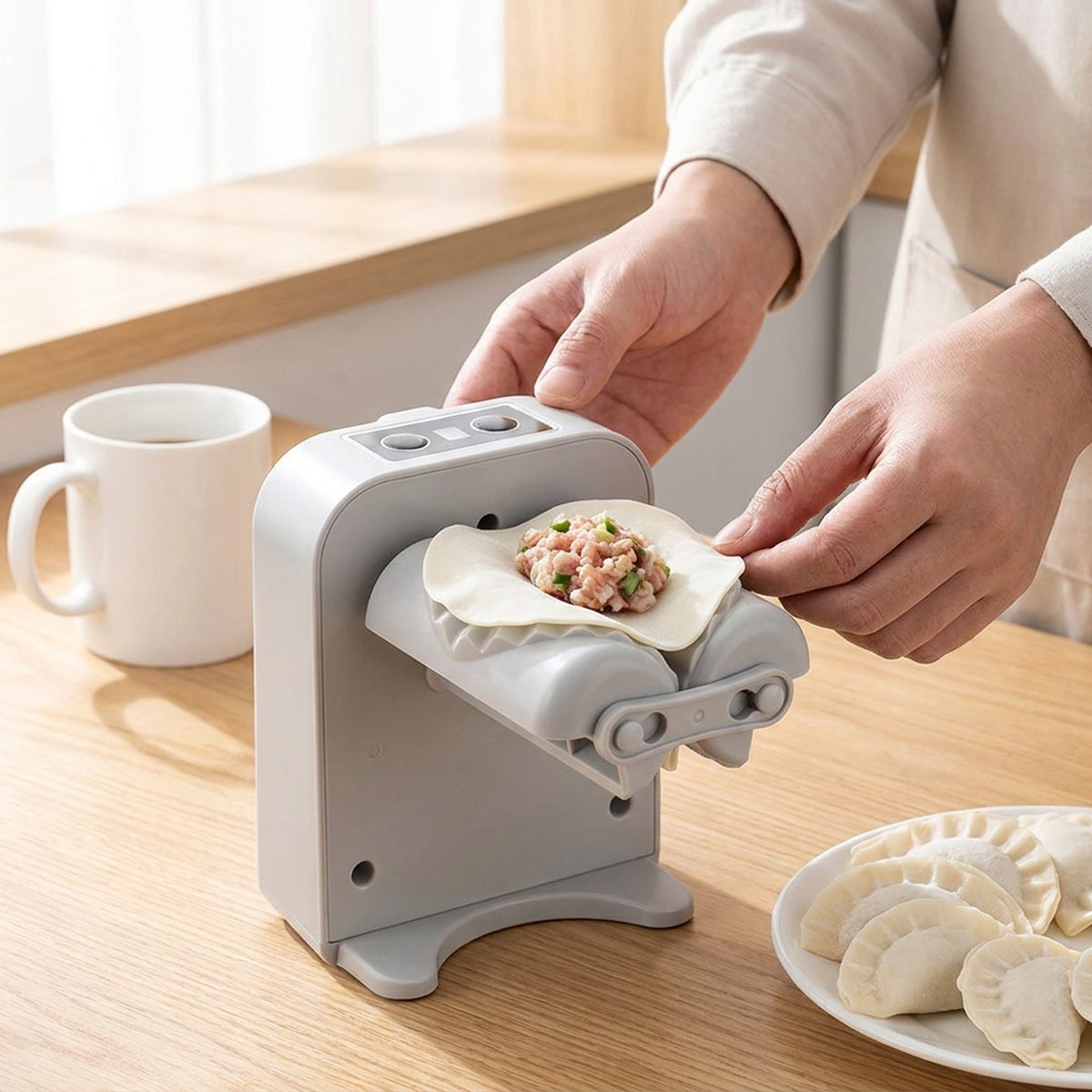 Electric Dumpling Maker – Automatic Press with 2 Auto Speeds and Manual Mode