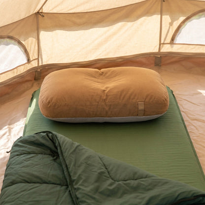 Memory Foam Camping Pillow - Full-Size Rollable Camp Pillow with Removable Washable Cover and Stuff Sack