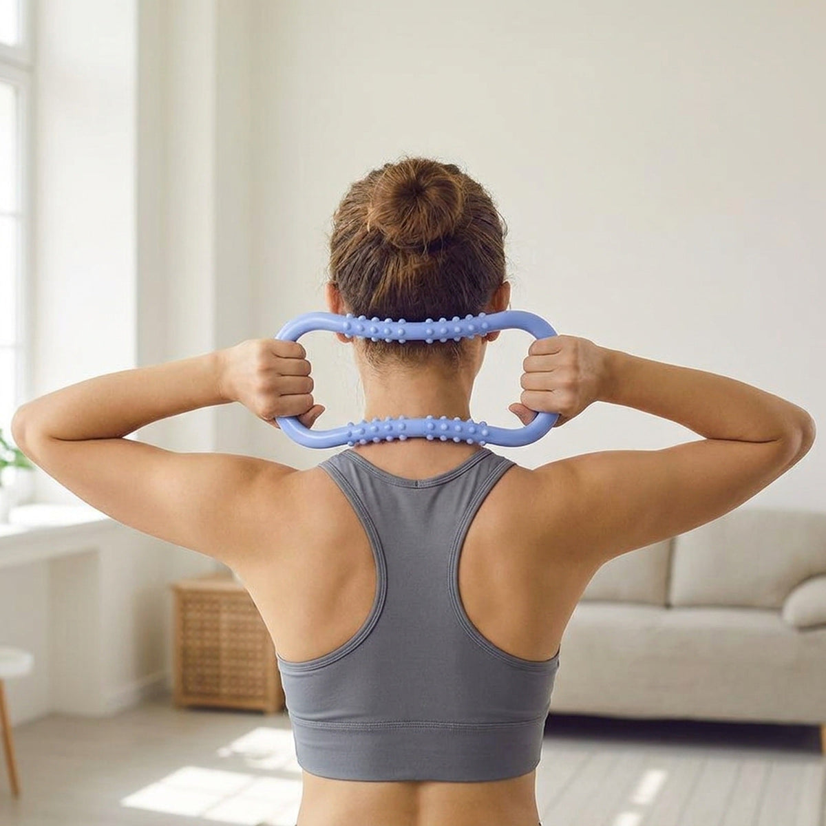 Magic Pilates Ring – Small Yoga Stretch Ring with Massage Nubs for Neck, Back & Calf