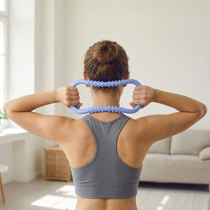 Magic Pilates Ring – Small Yoga Stretch Ring with Massage Nubs for Neck, Back & Calf