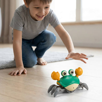 Kids Crawling Crab & Octopus Toy - Sensor Escape Chase Toy with Lights and Music