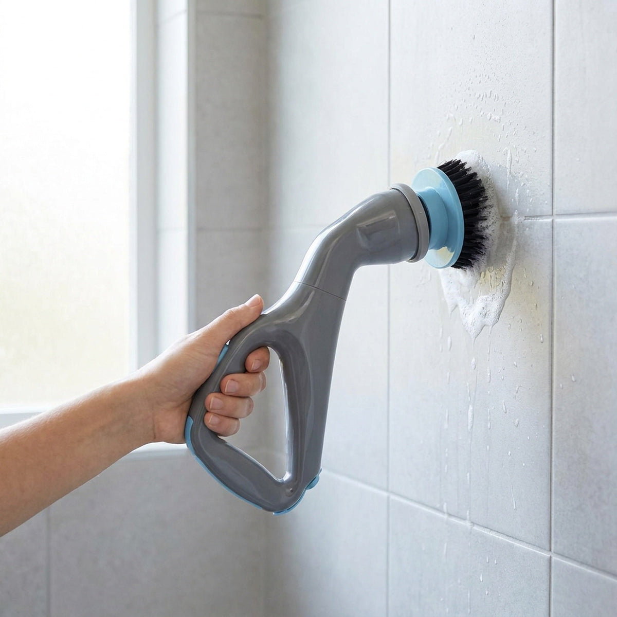 Cordless Electric Spin Scrubber — Handheld Power Cleaning Brush with Three Interchangeable Heads