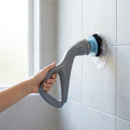 Cordless Electric Spin Scrubber — Handheld Power Cleaning Brush with Three Interchangeable Heads
