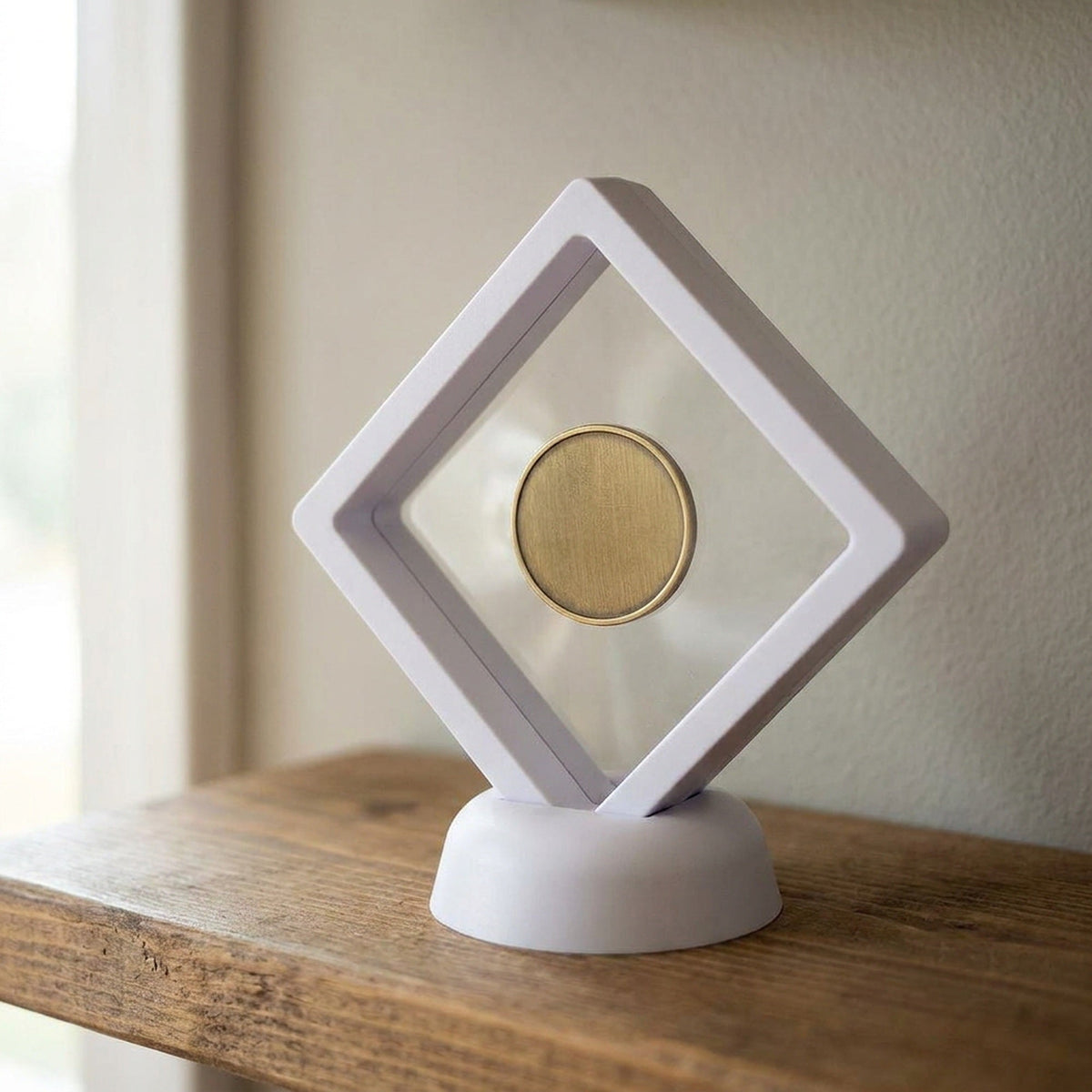 Floating Frame Display Case -  3D Coin Display Box for Challenge Coins, Rocks, AA Medallion, Jewelry, Shells, Fossils, Gems, Minerals, Pins