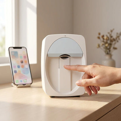 Smart Nail Printer – 3D Portable WiFi DIY Nail Art Machine, 2400DPI High-Resolution Design for Home or Professional Nail Salon Use