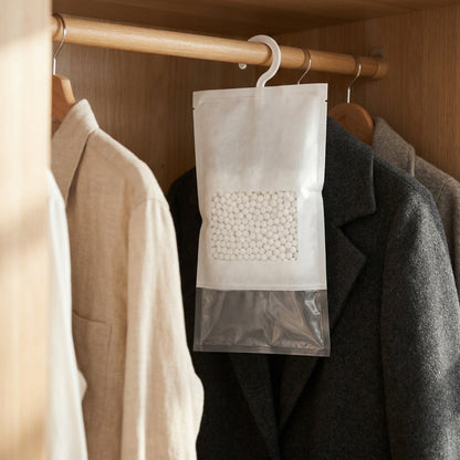 Hanging Desiccant Moisture Absorber Bags – No-Power Damp Traps for Closets, Wardrobes, Cabinets, Basements and Storage