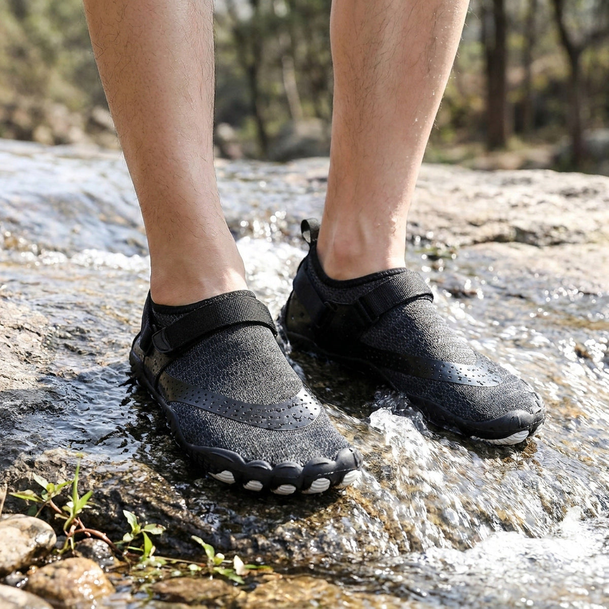 Breathable Double Buckle Unisex Water Shoes - Aqua Shoes Slip-On