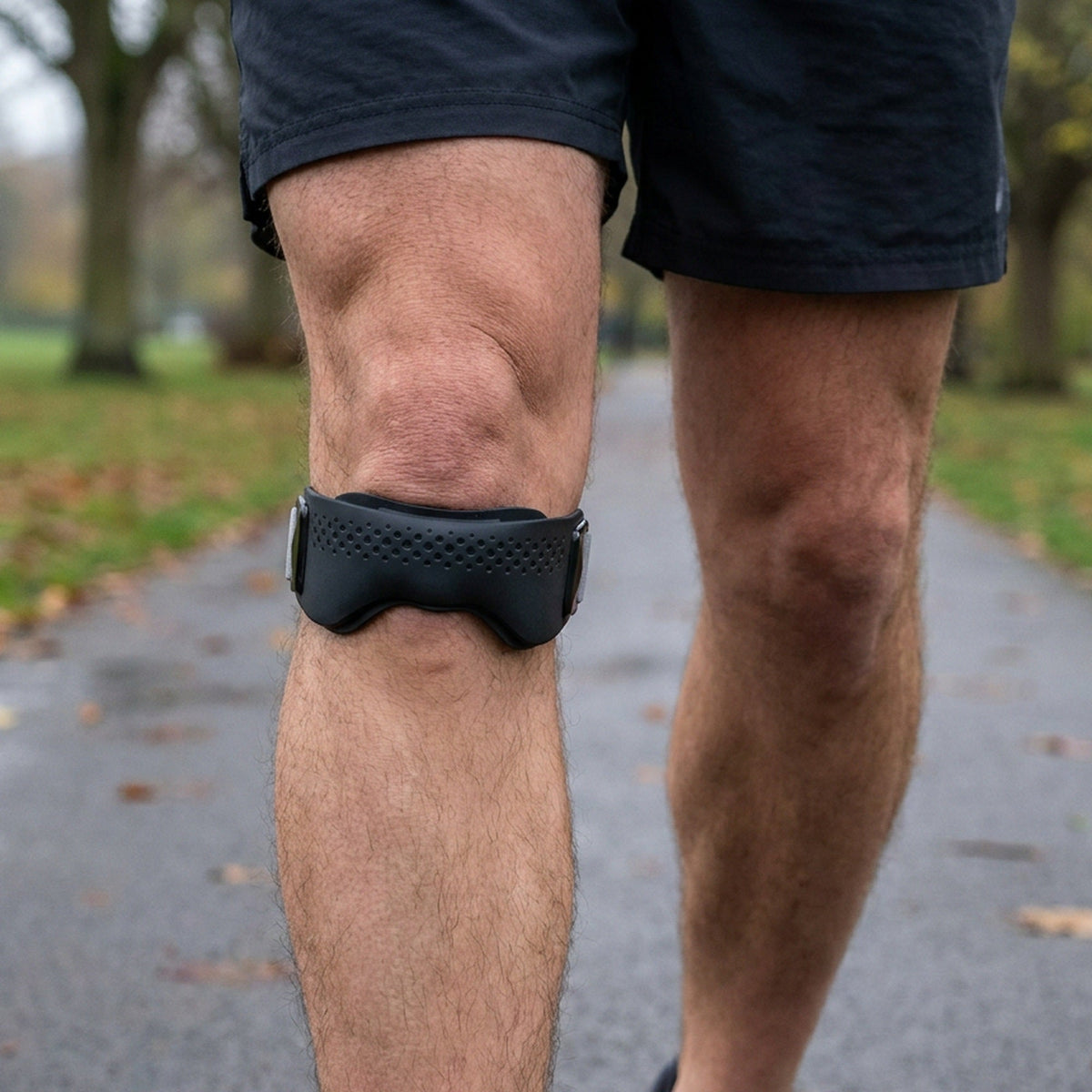 Silicone Knee Support Strap – Adjustable Patellar Tendon Brace for Running, Tennis, Jumpers Knee and Sports Pain Relief