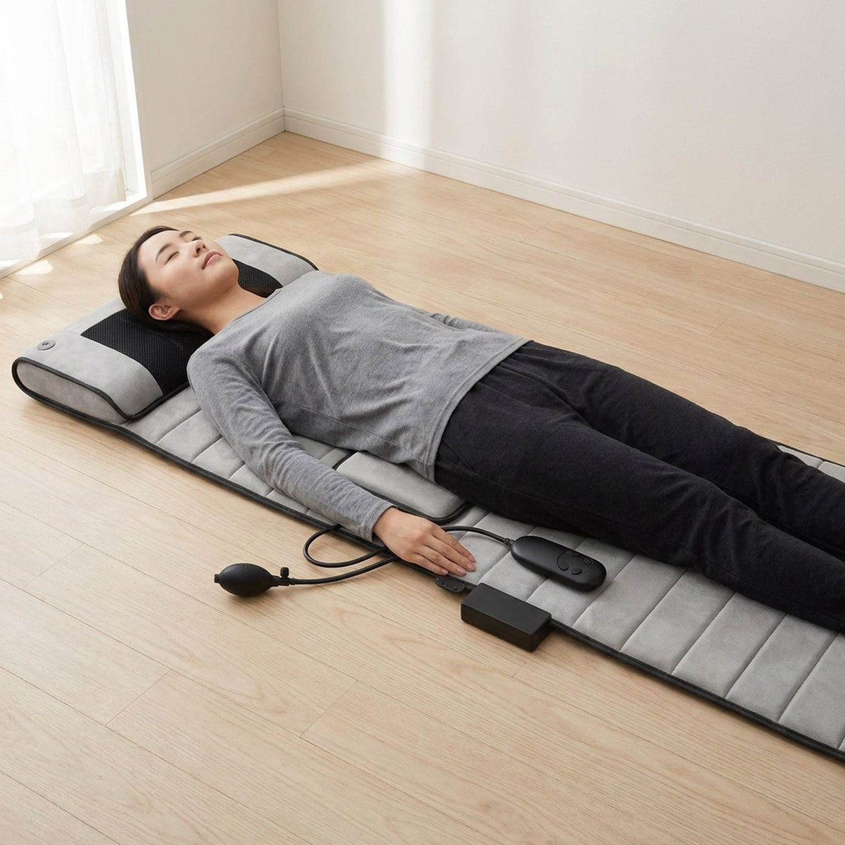 Full Body Shiatsu Massage Mat -  Adjustable Heating Pad for Sitting Sleeping Lying Electric Mattress Pad